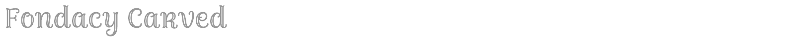 Fondacy Carved font preview